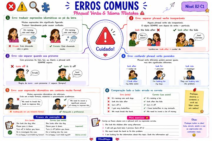 Mapa mental - Erros comuns
